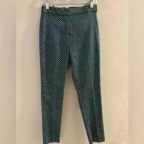ZARA Multi Color Geometric Print Stretch Pants Sz 4 - Picture 1 of 5